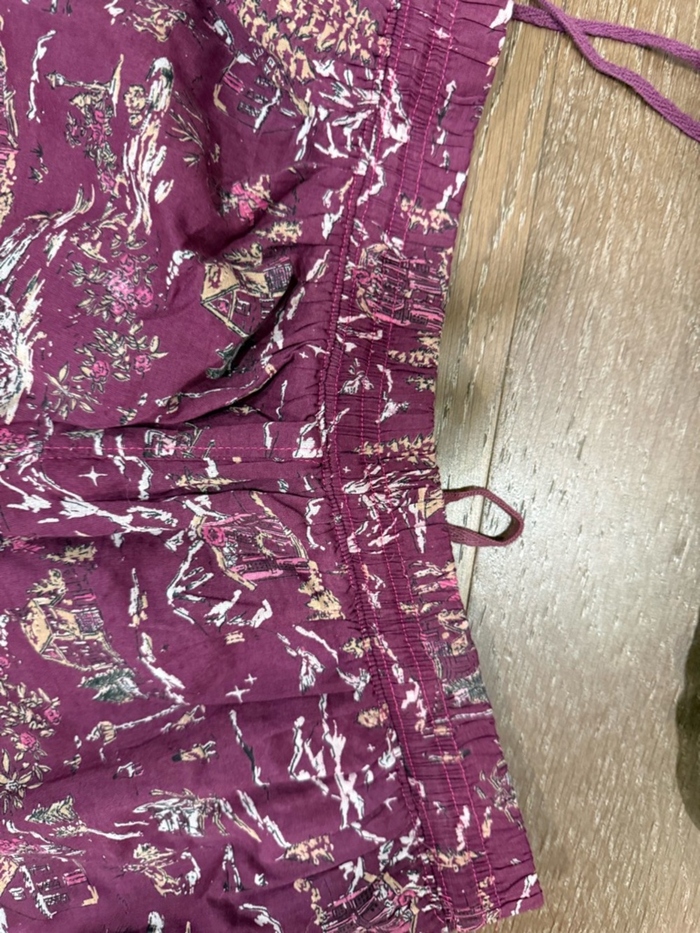 Free People Tangled Lights Ruffle Pajamas Plum - Picture 8 of 11